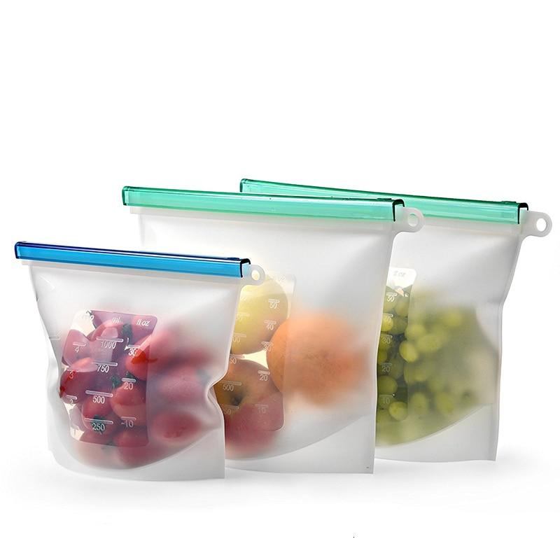 Sac Zip Silicone  Conservation des Aliments