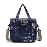 Sac Glacière Floral - Bleu Nuit