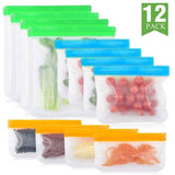 Sac alimentaire en Silicone Clipsable - Pack 12