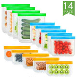 Sac alimentaire en Silicone Clipsable - Pack 14