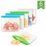 Sac alimentaire en Silicone Clipsable - Pack 6